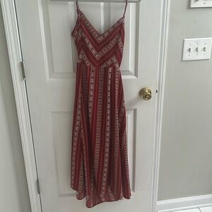 Lulus Midi Dress. Red. Size L